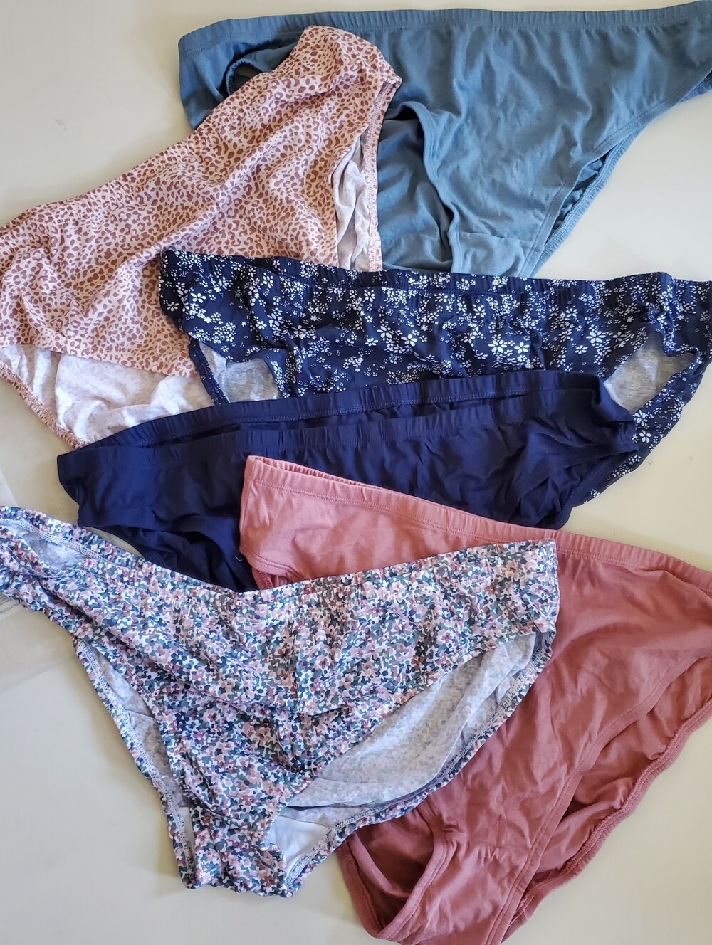 *FREE Add-on* 6 Pairs Women’s Bikini Briefs - Pink, Navy, Dusty Rose, Floral